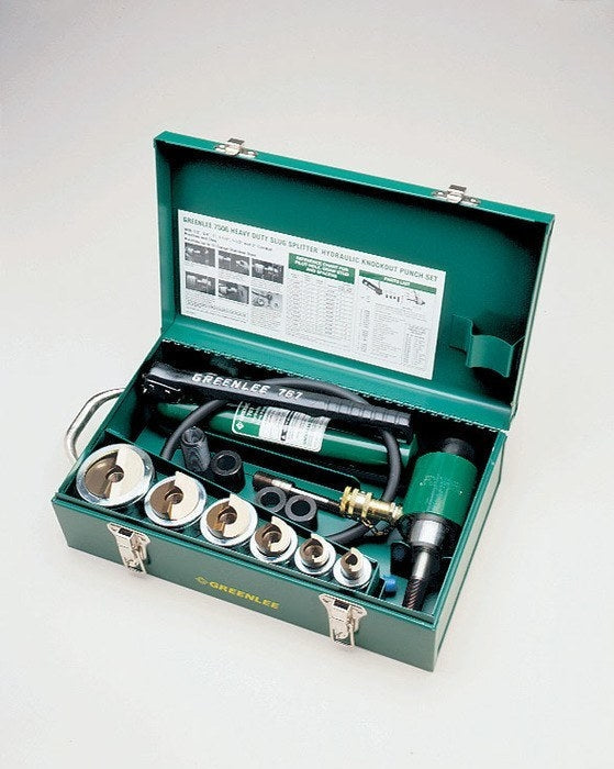 Juego de punzones sacabocados hidráulico (7506) acero inoxidable para conducto Greenlee - Sacabocados