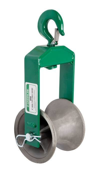 Polea con gancho de 6 pulg. Greenlee - Pasacables y Traccionadores