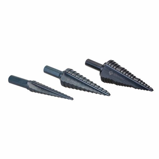 Brocas escalonadas de cobalto XT No. 1, No. 3 y No. 8 Greenlee - Sacabocados