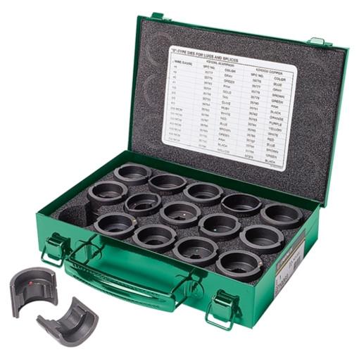 Kit de troqueles para conectores de cobre de 6 awg a 750 kcmil