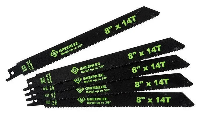 Cuchillas de sierra alternativa de 8 pulg. x 14 T Greenlee - Sacabocados