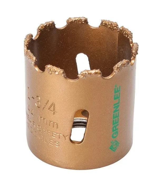 Sierra perforadora de granalla de carburo de 1-3/4 pulg. Greenlee - Sacabocados
