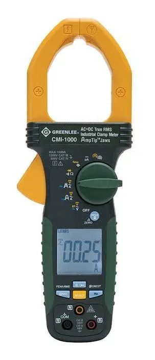 Pinza amperimétrica para aplicaciones industriales, 1000 Voltios, 1000 Amperes Greenlee - Prueba y Medición