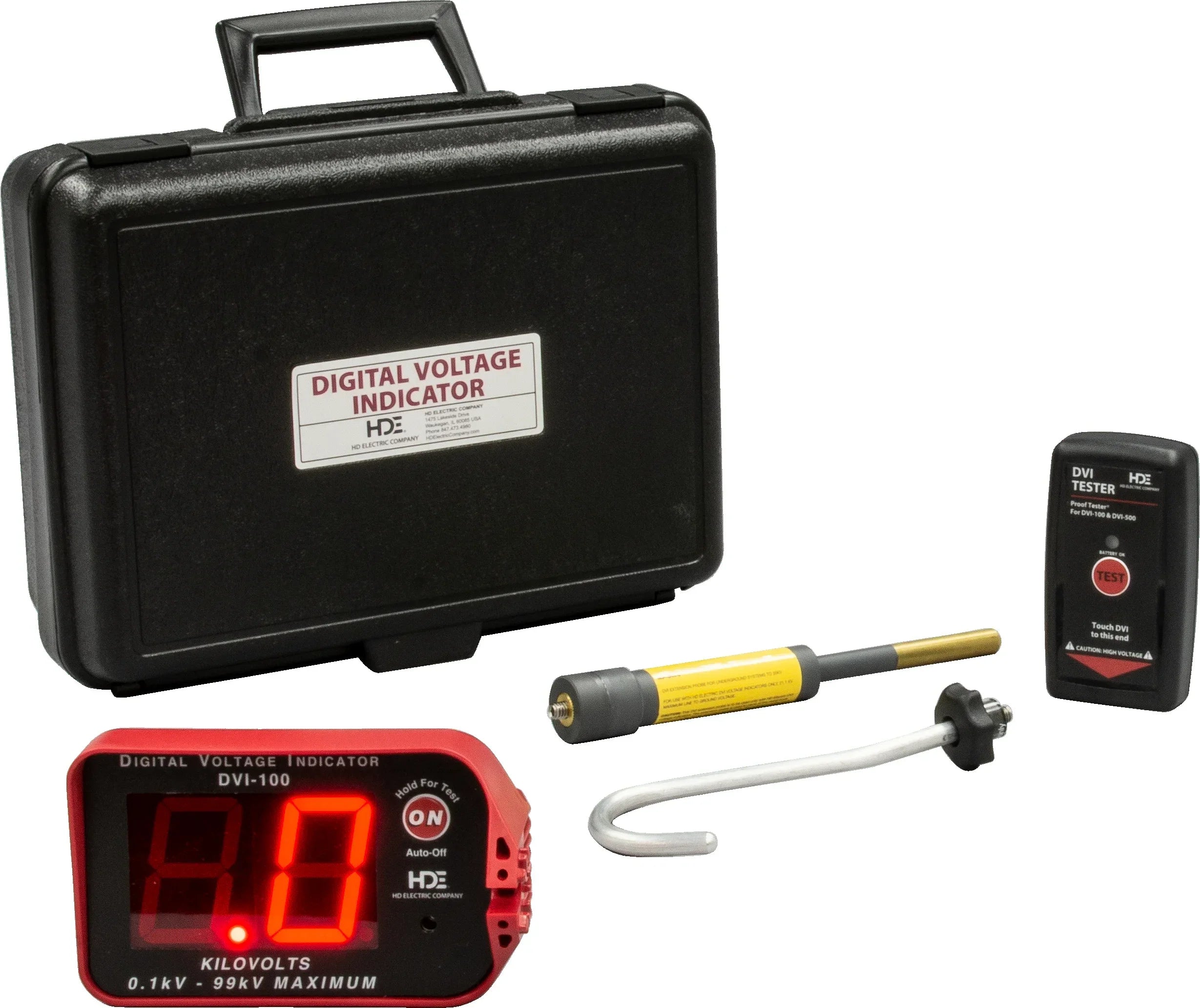 Indicador digital de voltaje de 100 kV de kit OH/UG 2 Greenlee - Prueba y Medición