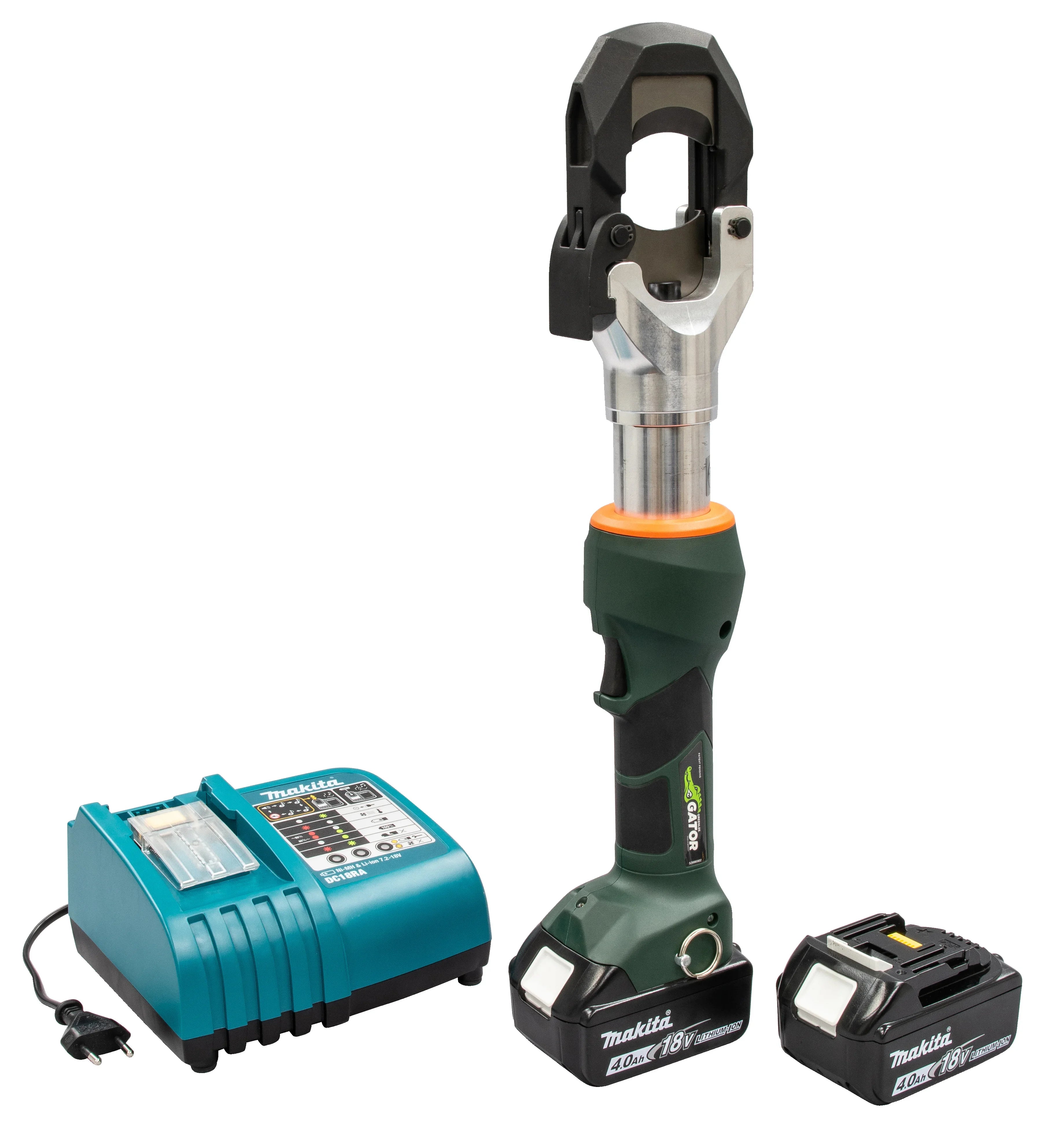 Cortador de guillotina Gator de metal duro de 45 mm, cargador de 230V Greenlee - Terminación de Cables