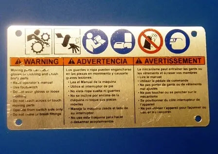 RIDGID 69347 - Placa Advertencia