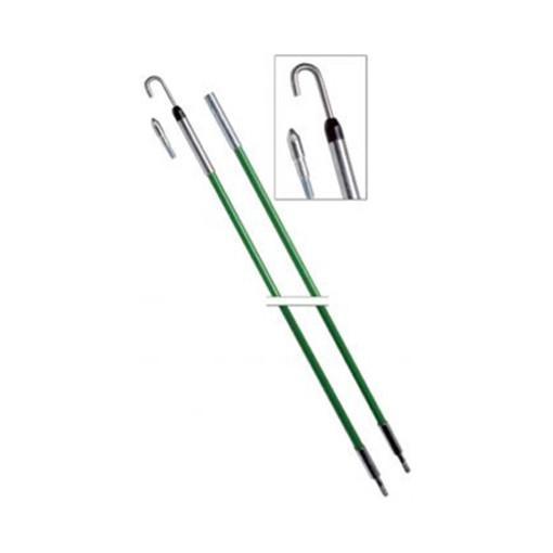 Greenlee 540-12 1/4" x 12' Fish Stix Kit con la nariz de bala y J Gancho Consejos roscado
