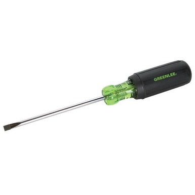 Destornillador de punta plana con vástago redondo de 3/16 pulg. x 4 pulg. Greenlee - Herramientas Manuales