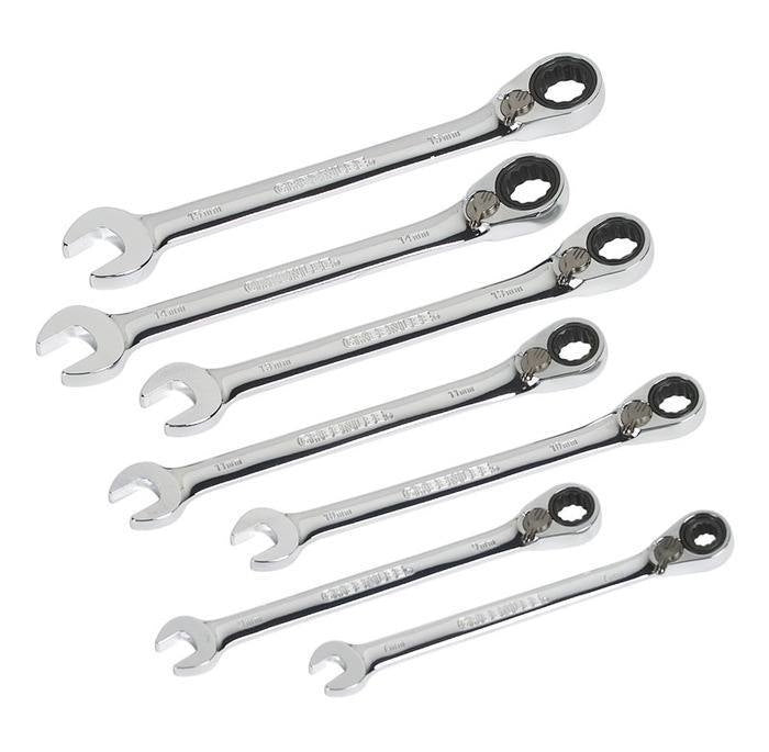Juego de llaves de trinquete métricas de 7 piezas Greenlee - Herramientas Manuales