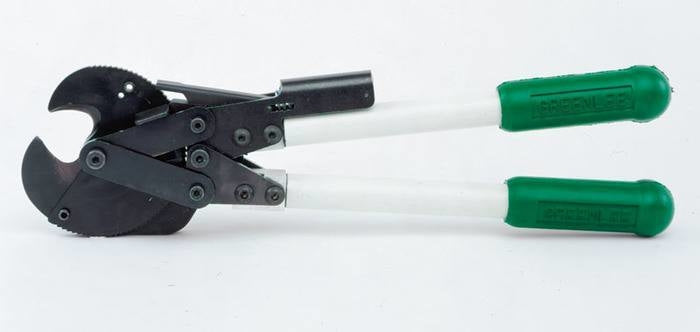 Cortador de cables de trinquete de alto rendimiento, 19-1/8 pulg. Greenlee - Terminación de Cables