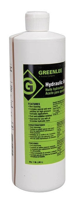 Aceite hidráulico, 1 cuarto Greenlee - Curvado
