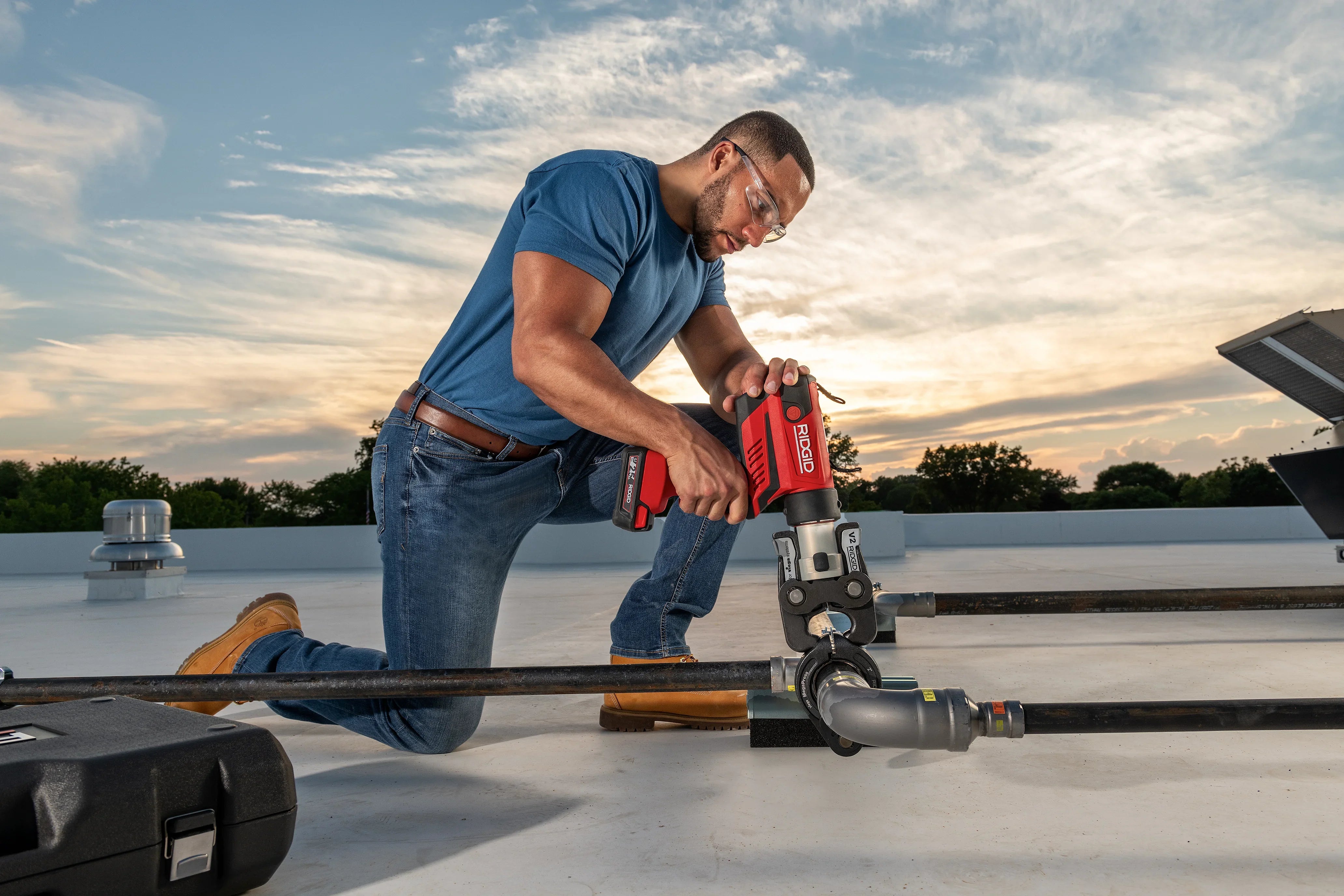RIDGID 70138 - Juego de bateríA RP 350 c/ mordazas MegaPress 1/2-1 en - Vista 8