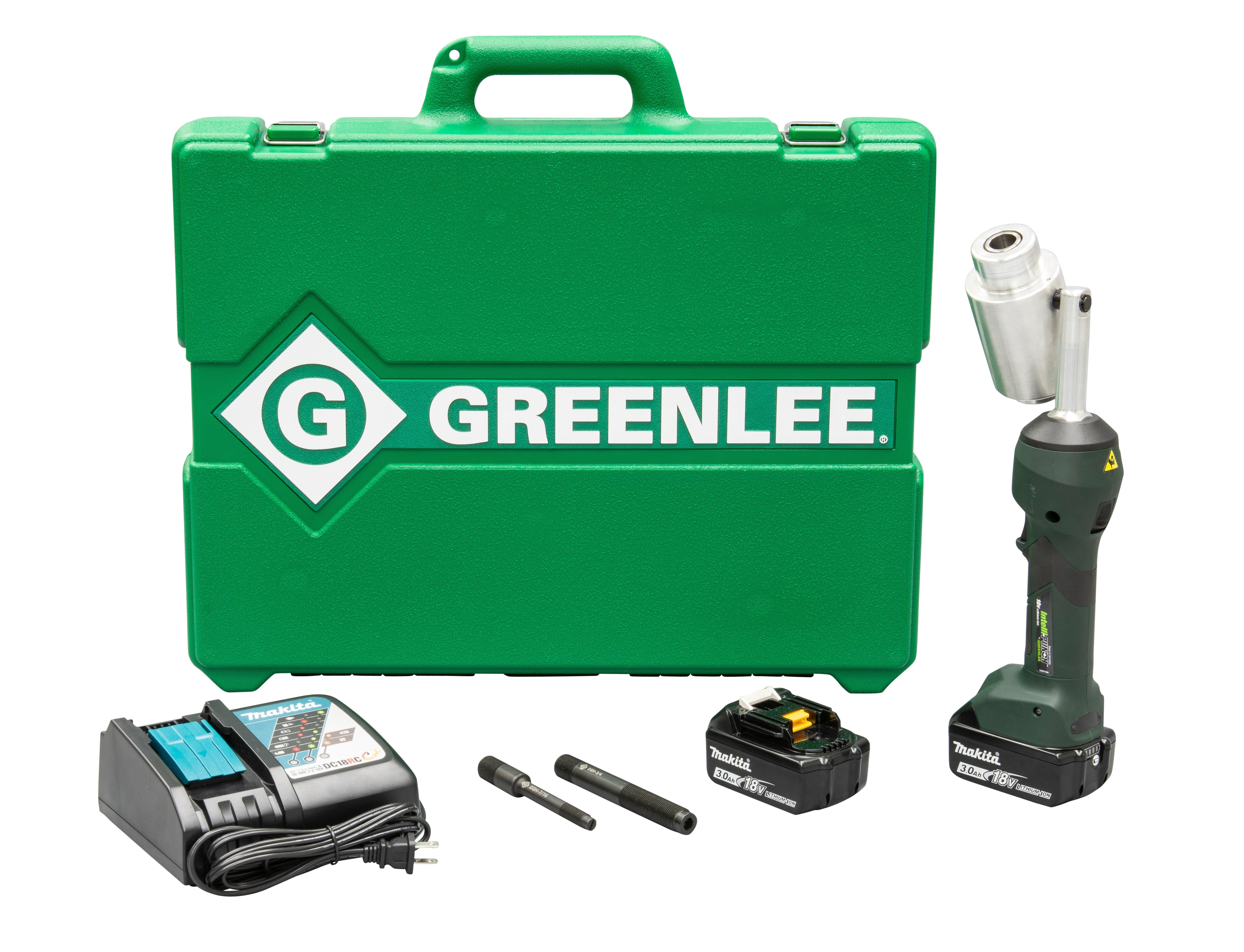 Punzón Intelli-Punch��, machos sin Recubrir, Baterías, cargador y estuche Greenlee - Sacabocados