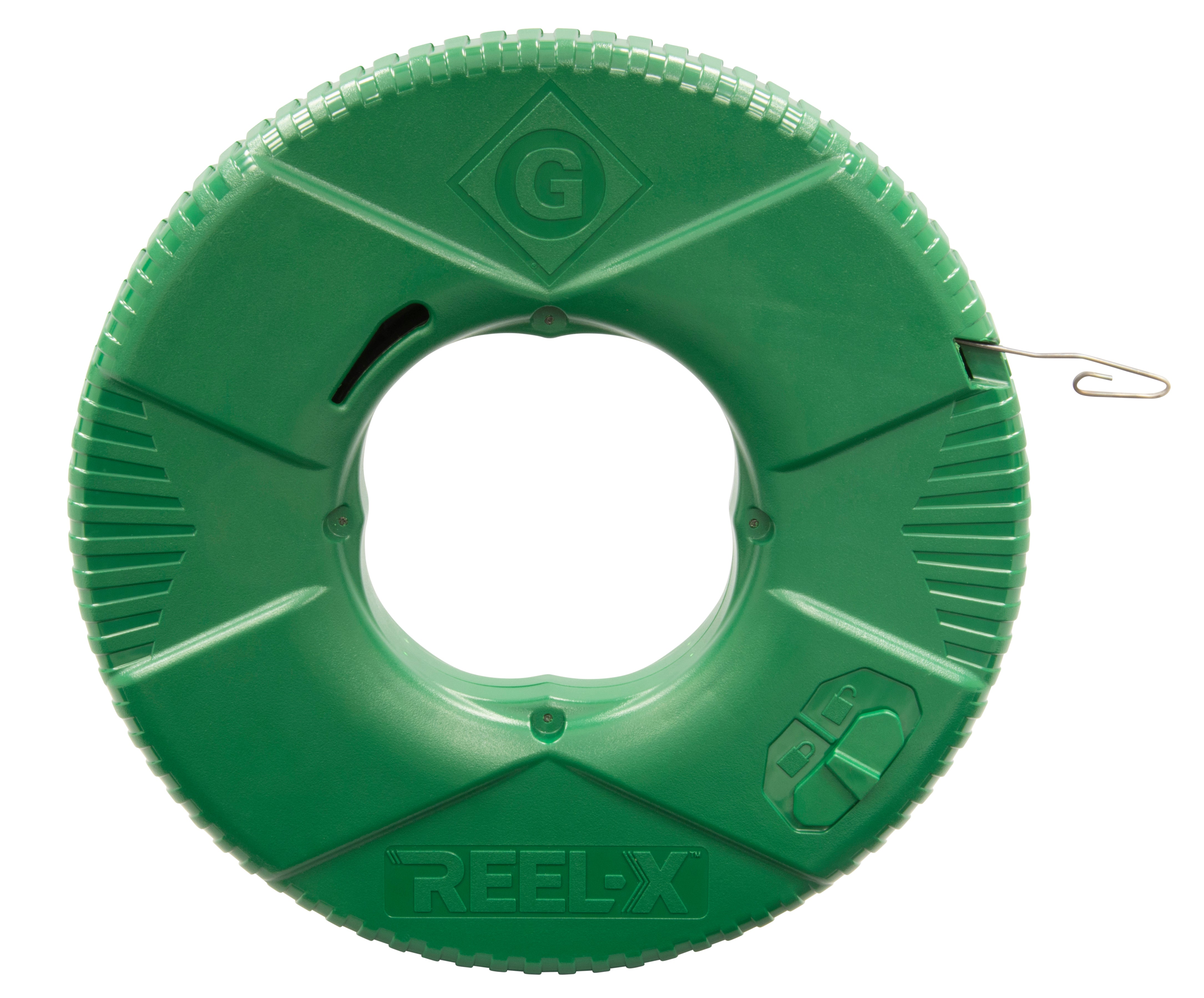 Cinta pasacable de acero de 1/8 in Reel-X�� Greenlee de 125 ft (Paquete a Granel)