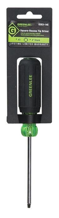 Destornillador de punta cuadrada n.�º 3 x 4 pulg. Greenlee - Herramientas Manuales