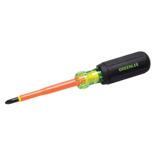 Destornillador aislado de punta Phillips n.º 2 x 4 pulg. Greenlee - Herramientas Manuales