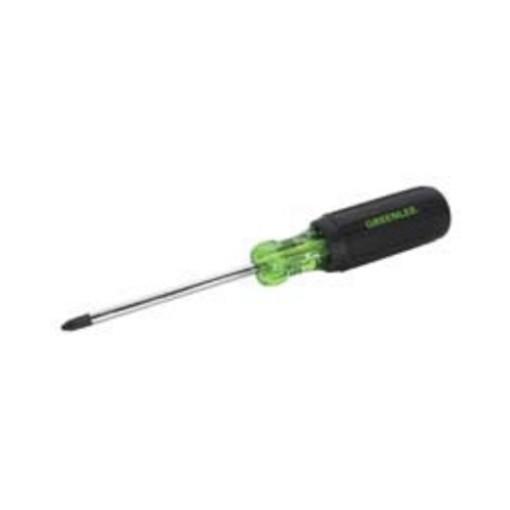 Destornillador de punta Phillips n.º 2 x 4 pulg. para servicio pesado Greenlee - Herramientas Manuales
