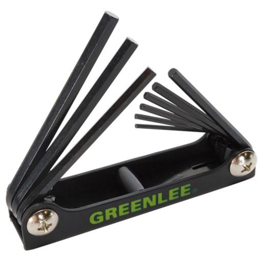 Juego de llaves hexagonales estándar plegables de 9 piezas Greenlee - Herramientas Manuales