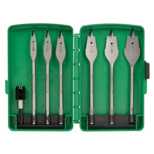 Juego de brocas de pala de avance automático de 6 piezas, 3/8 pulg. - 1 pulg. Greenlee - Sacabocados