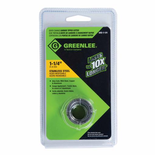 Cortador de punta de carburo para orificios de 1-1/4 pulg. de cambio rápido Greenlee - Sacabocados