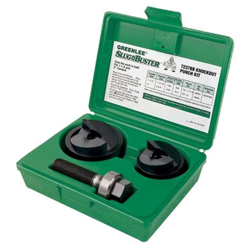 Juego de sacabocados manuales Slug-Buster de 1-1/1 1/2 pulg. a 2 pulg. Greenlee - Sacabocados