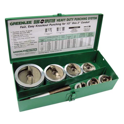 Juego de punzones sacabocados hidráulicos de acero inoxidable para conducto Greenlee - Sacabocados