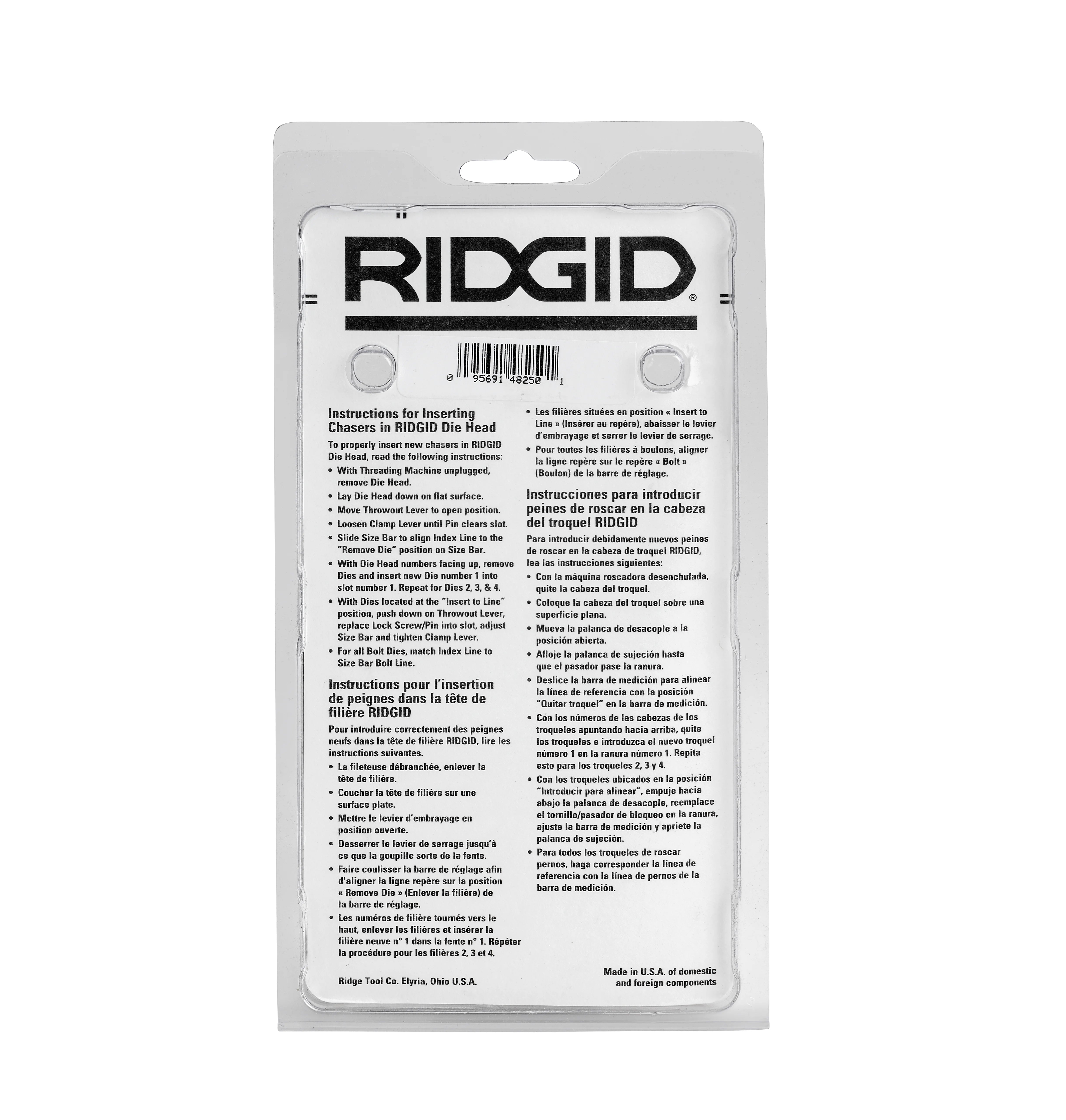Ridgid 48250 | Peine Para Roscar Univ 3/4 Nc