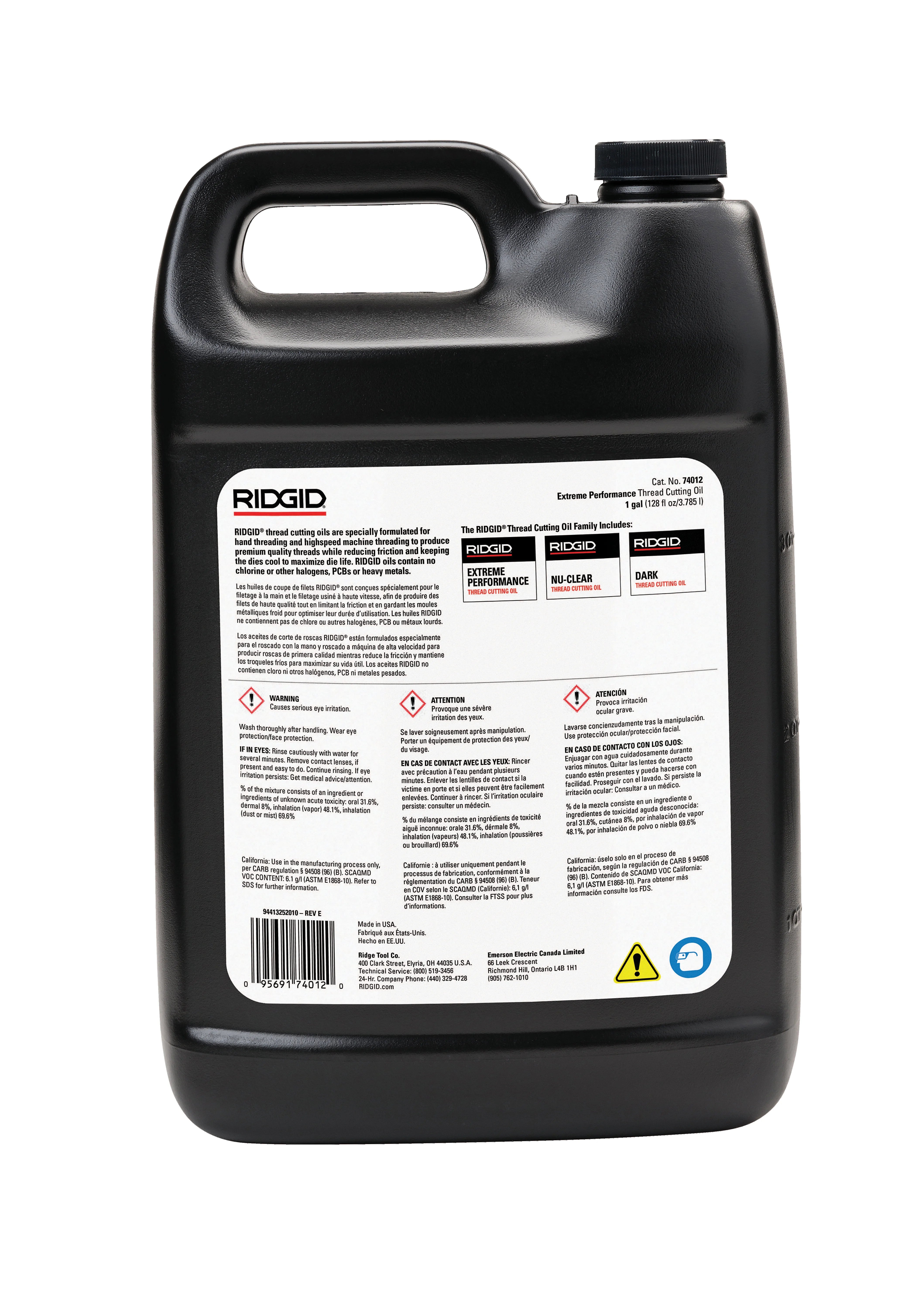 Ridgid 74012 | Aceite 1 Galone