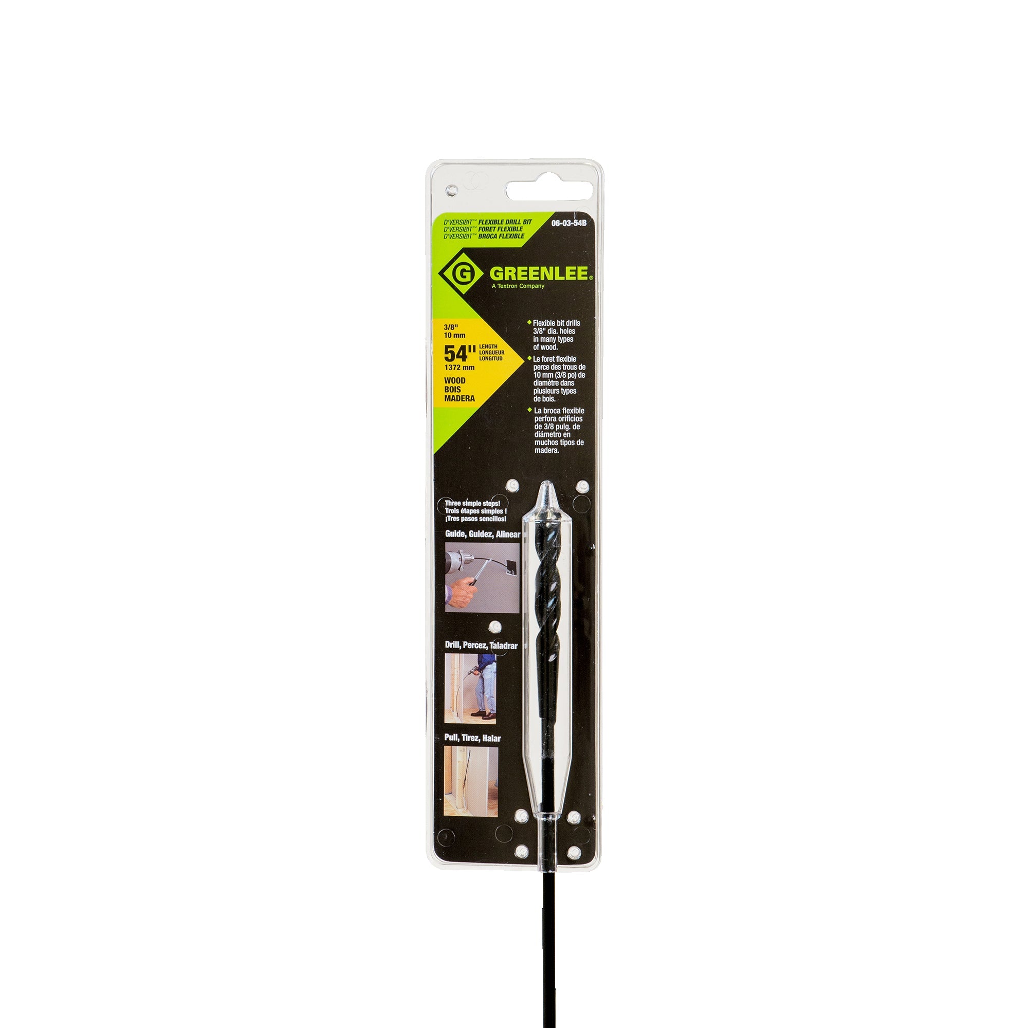 Broca tipo B D'Versibit de 3/8 x 3/16 x 54 pulg. Greenlee - Sacabocados