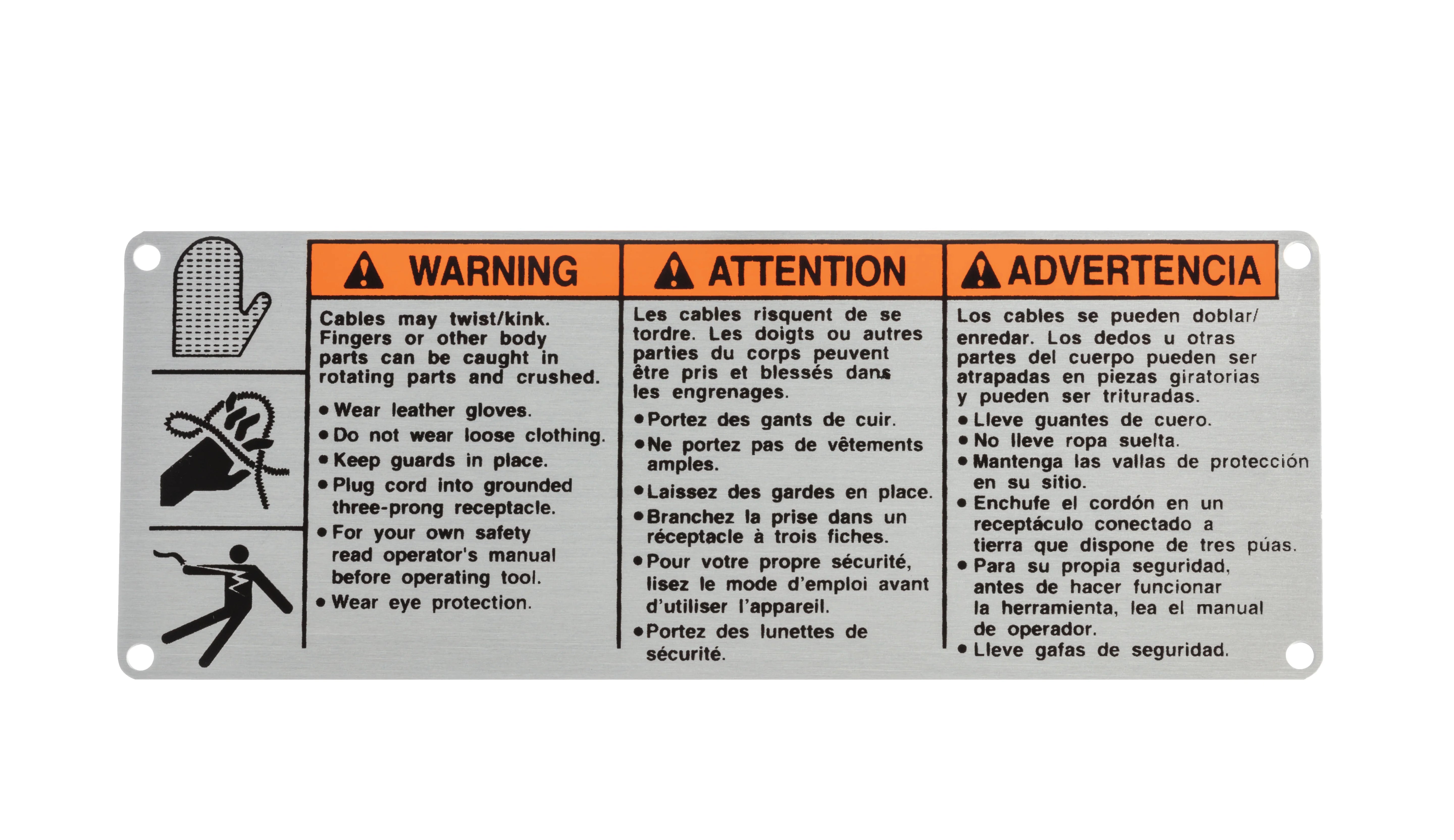 RIDGID 23632 - Calcomanía Advertencia