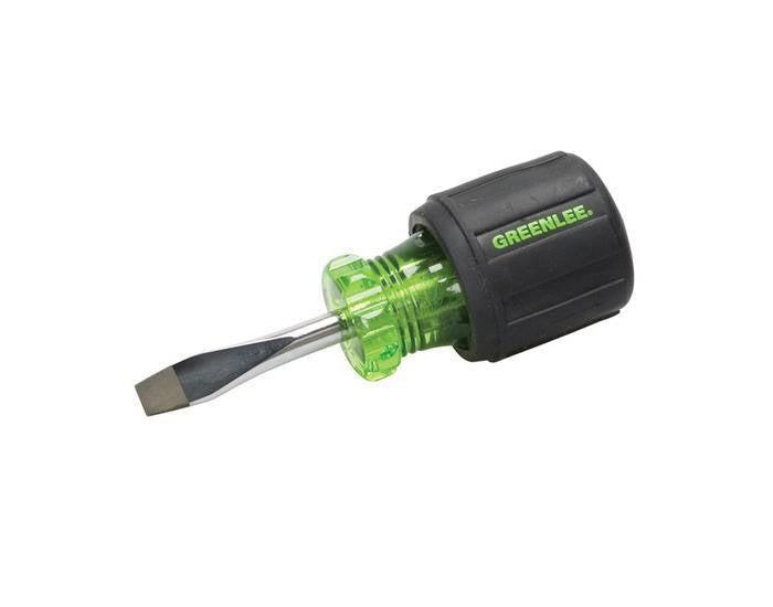 Destornillador de punta plana con vástago redondo de 1/4 pulg. x 1-1/2 pulg. Greenlee - Herramientas Manuales
