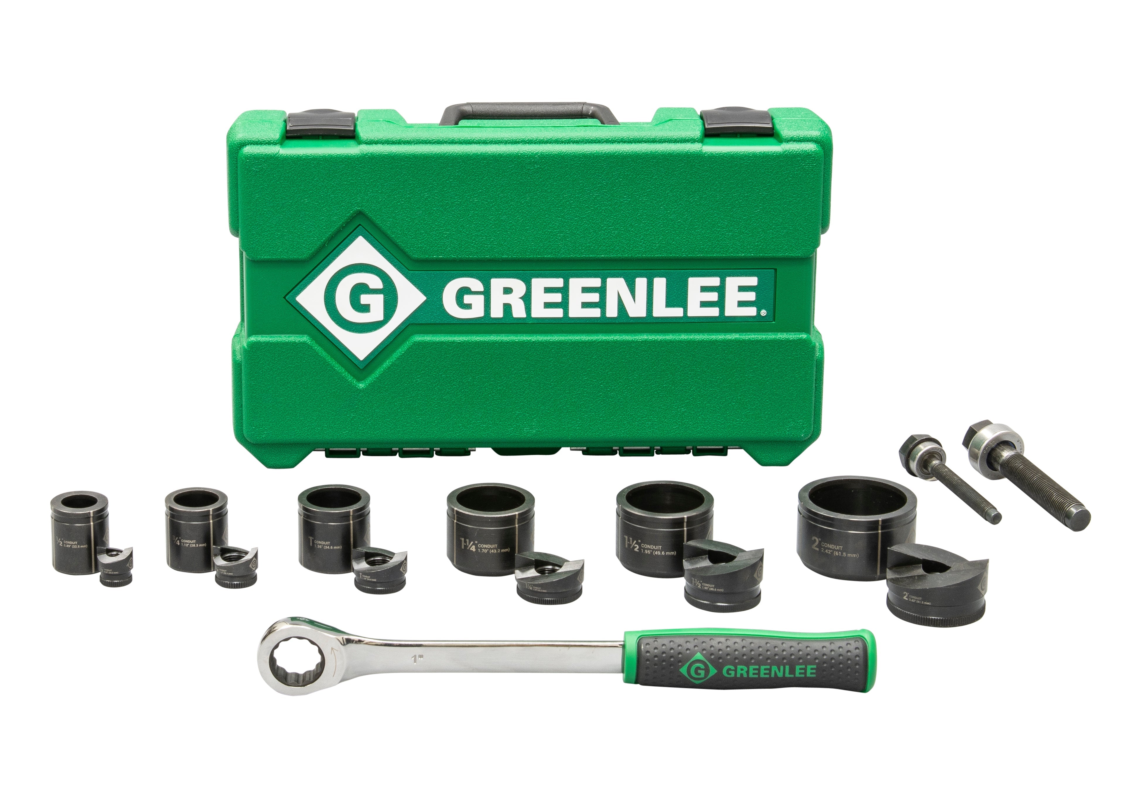 Conjunto de punzones y troqueles Slug-Buster de 1/2 pulg. a 2 pulg. Greenlee - Sacabocados