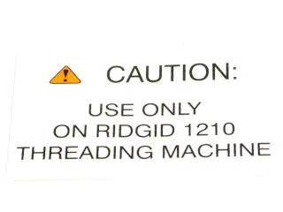 RIDGID 72432 - Calcomanía Advertencia 1210 para S