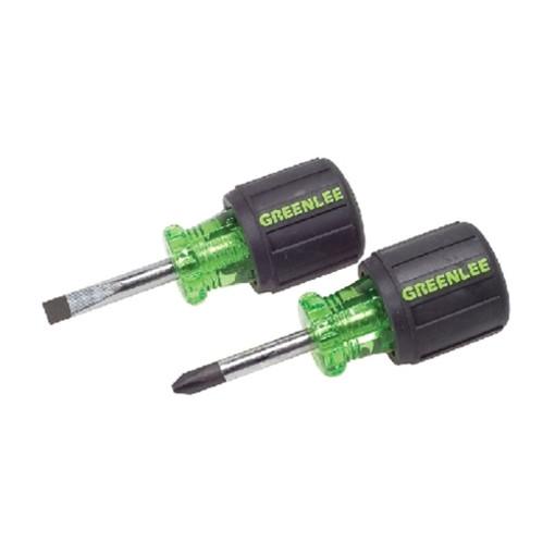 Greenlee 0153-04C 2 piezas Stubby juego de destornilladores