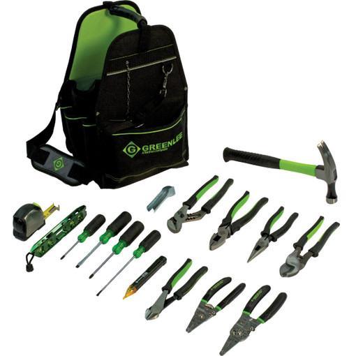 Greenlee 0159-17ELEC 17 Pieza 11" Open Tool Kit Carrier