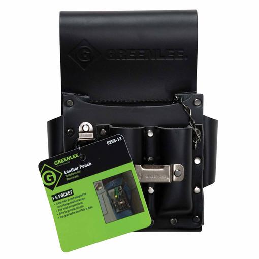 Greenlee 0258-13 5 del bolsillo de la bolsa de cuero