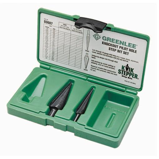 Greenlee 03607 Multi-Agujero Kwik paso a paso Paso Kit de bits (1/2" y 7/8" Bits)