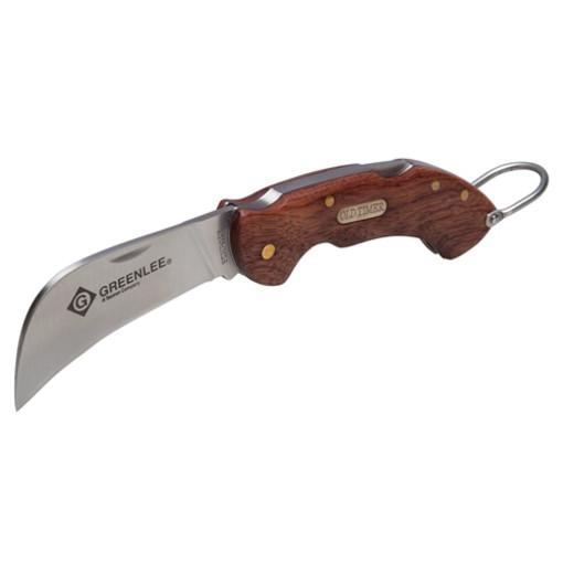 Cuchillo de bolsillo Hawkbill SS Greenlee 0652-28 mango de madera