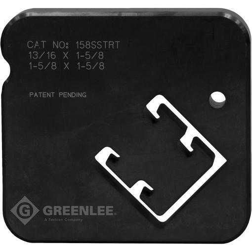 Greenlee 158SSTRT 1-5 / 8" x 1-5 / 8" y 1-5 / 8" x 7/8" Dies individual Strut para 30T Shear