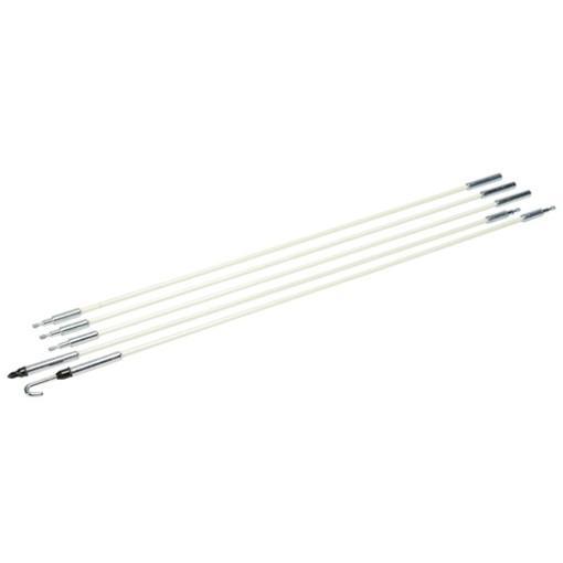 Greenlee 540-8M 3/16" x 8' de largo Glo Stix Kit con bala y "J" Hook puntas de ojiva