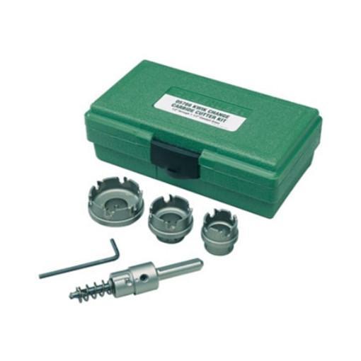 Greenlee 655 Quick Change acero inoxidable agujero cortador Kit (7/8" , 1-1 / 8" , 1-3 / 8" )