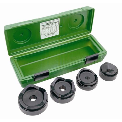 Greenlee 7304 2-1 / 2" - 4" Conduit tamaño estándar kit de taladro Ronda eliminatoria