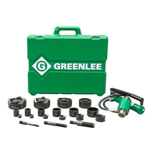 Greenlee 7310SB 1/2" a 4" Kit de taladro Slug-Buster empujador de expulsión y la bomba hidráulica manual del controlador