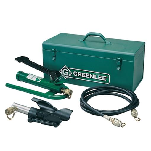 Greenlee 800F1725 - Hidráulico cable curvadora con Bomba de pie, Unidad de manguera y caja de almacenamiento
