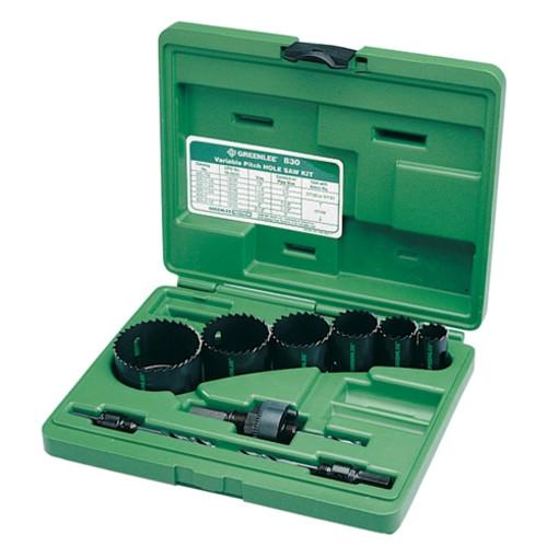 Greenlee 830 - 1/2" - 2" conduit Tamaño Bi-agujero del metal Kit de sierra