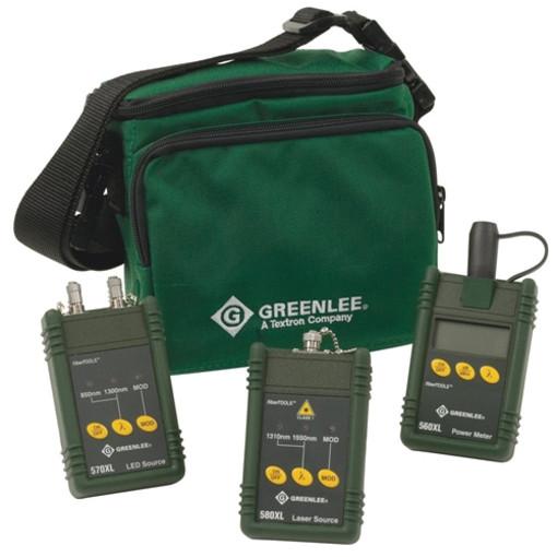 Greenlee 5890-ST multimodo y monomodo de fibra óptica Conjunto de prueba con interfaz ST